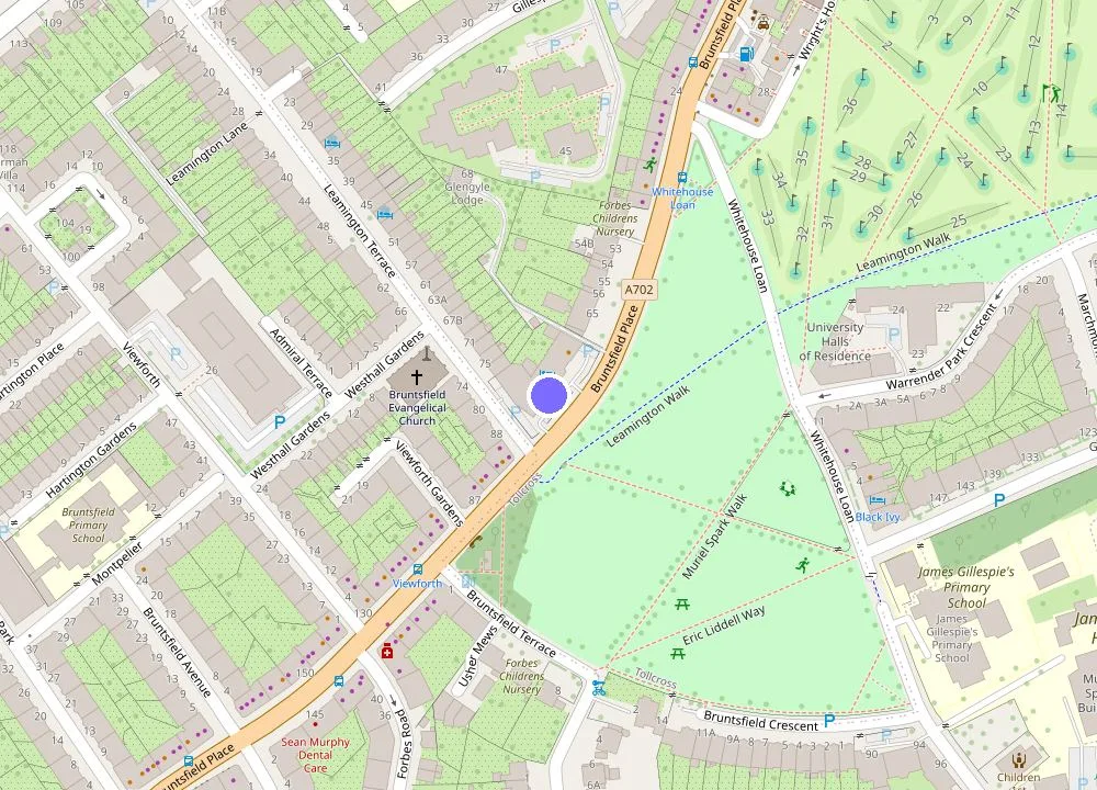 Map: JA The Bruntsfield - Edinburgh